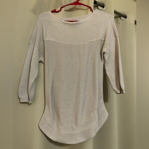 Croft and Barrow off white 3/4 sleeve blouse